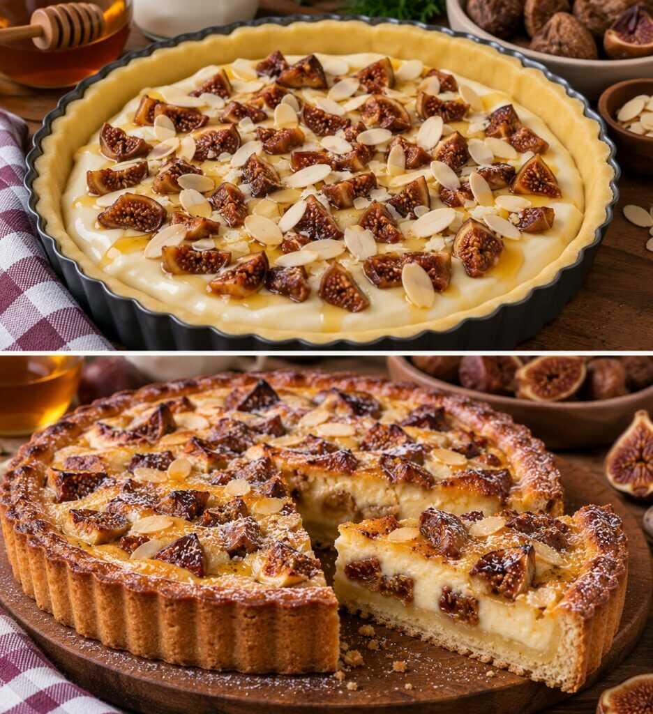 Crostata Morbida al Miele di Castagno con Crema al Latte e Fichi Secchi