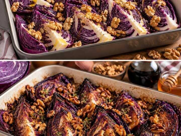 Cavolo Rosso Arrosto con Miele, Noci e Aceto Balsamico