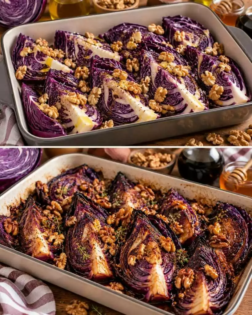 Cavolo Rosso Arrosto con Miele, Noci e Aceto Balsamico