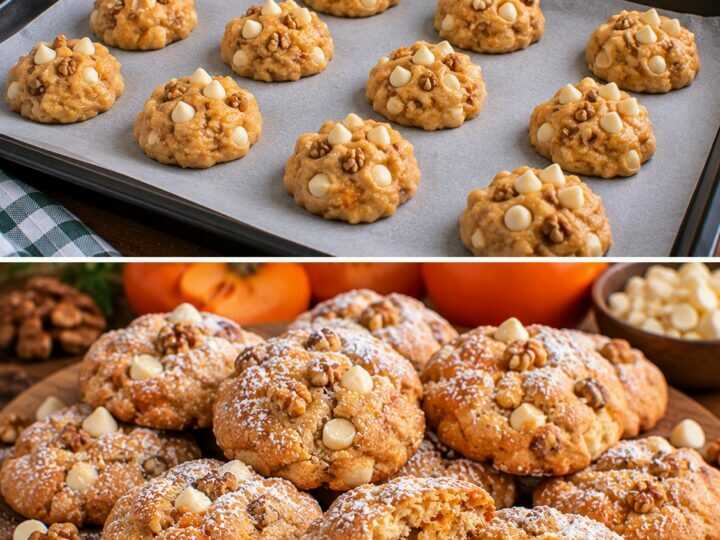 Biscotti Morbidi ai Cachi con Noci e Gocce di Cioccolato Bianco