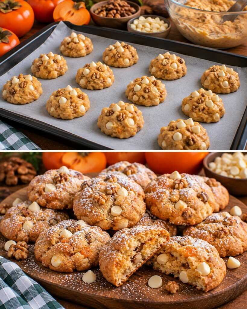Biscotti Morbidi ai Cachi con Noci e Gocce di Cioccolato Bianco