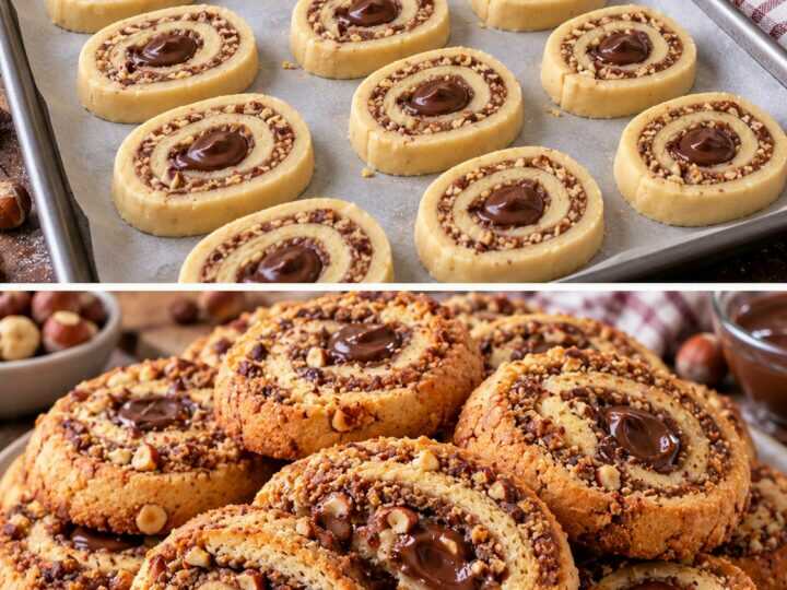 Biscotti Arrotolati alle Nocciole con Cuore di Cioccolato