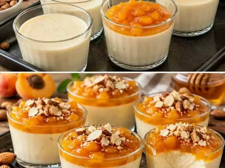 Panna Cotta alle Mandorle con Salsa alle Albicocche e Miele 🍯🍑
