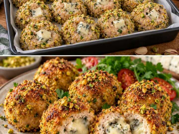 🧀 Polpette di Tacchino con Cuore di Gorgonzola e Crosta di Pistacchi
