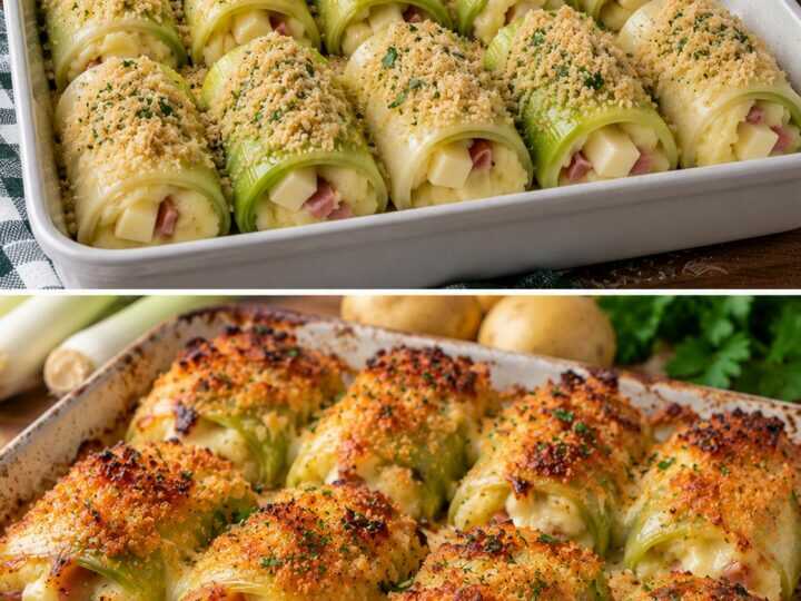 Porri Arrotolati con Patate, Provola Affumicata e Crosta Croccante