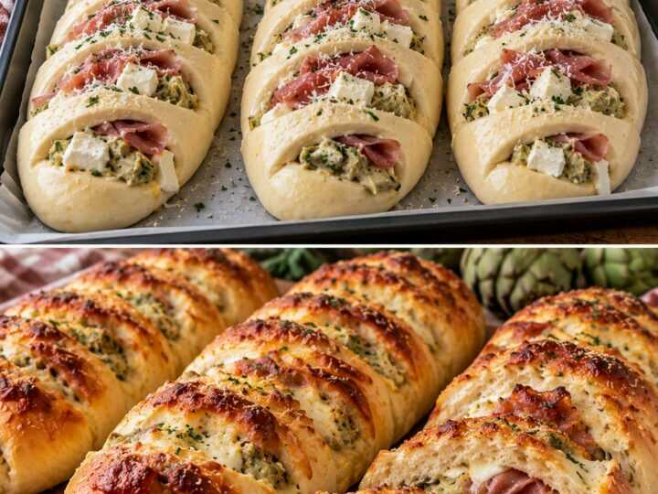 Filoncini Morbidi con Crema di Carciofi, Prosciutto Crudo e Robiola