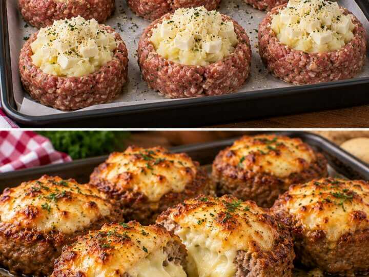 🥩 Tortini di Carne Macinata con Cuore di Patate, Mozzarella e Pecorino
