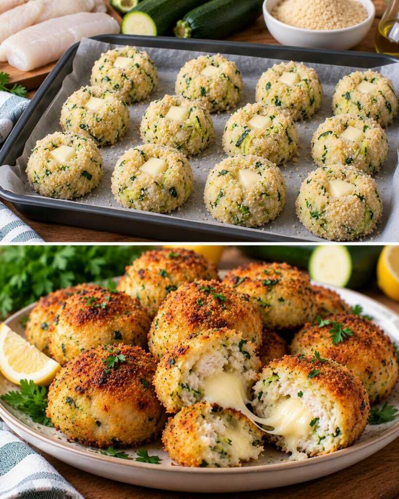 Polpette di Nasello con Zucchine e Cuore di Provola