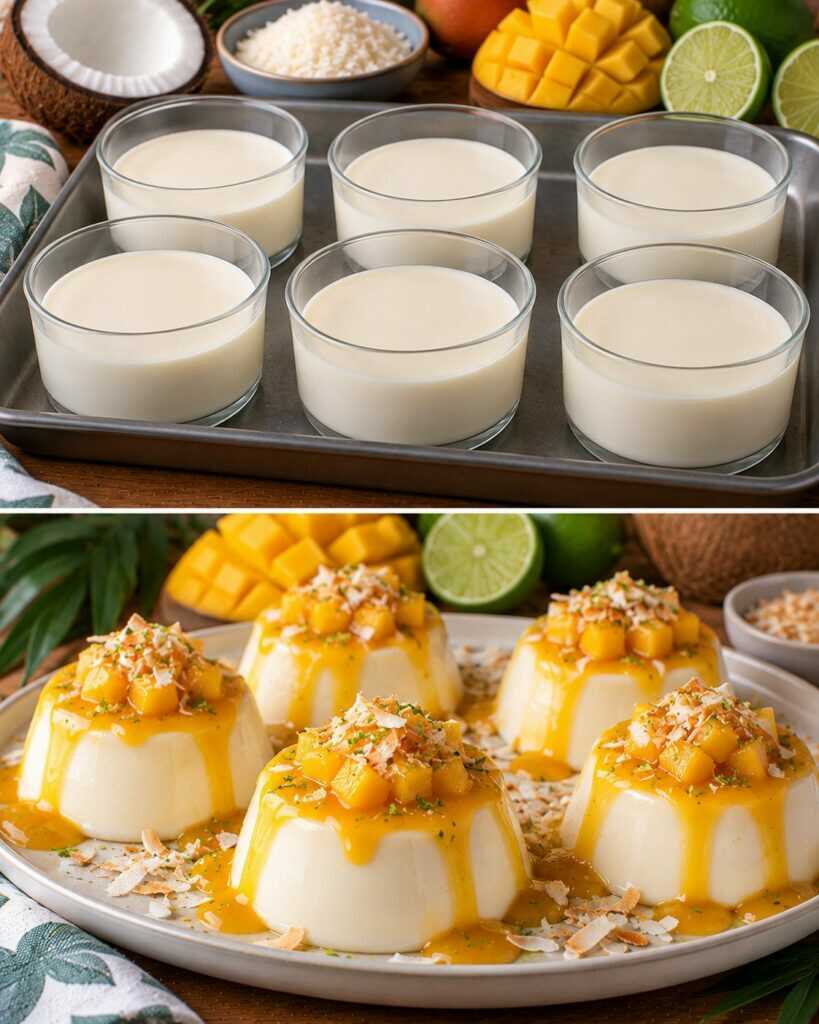 Panna Cotta al Cocco con Salsa al Mango e Lime