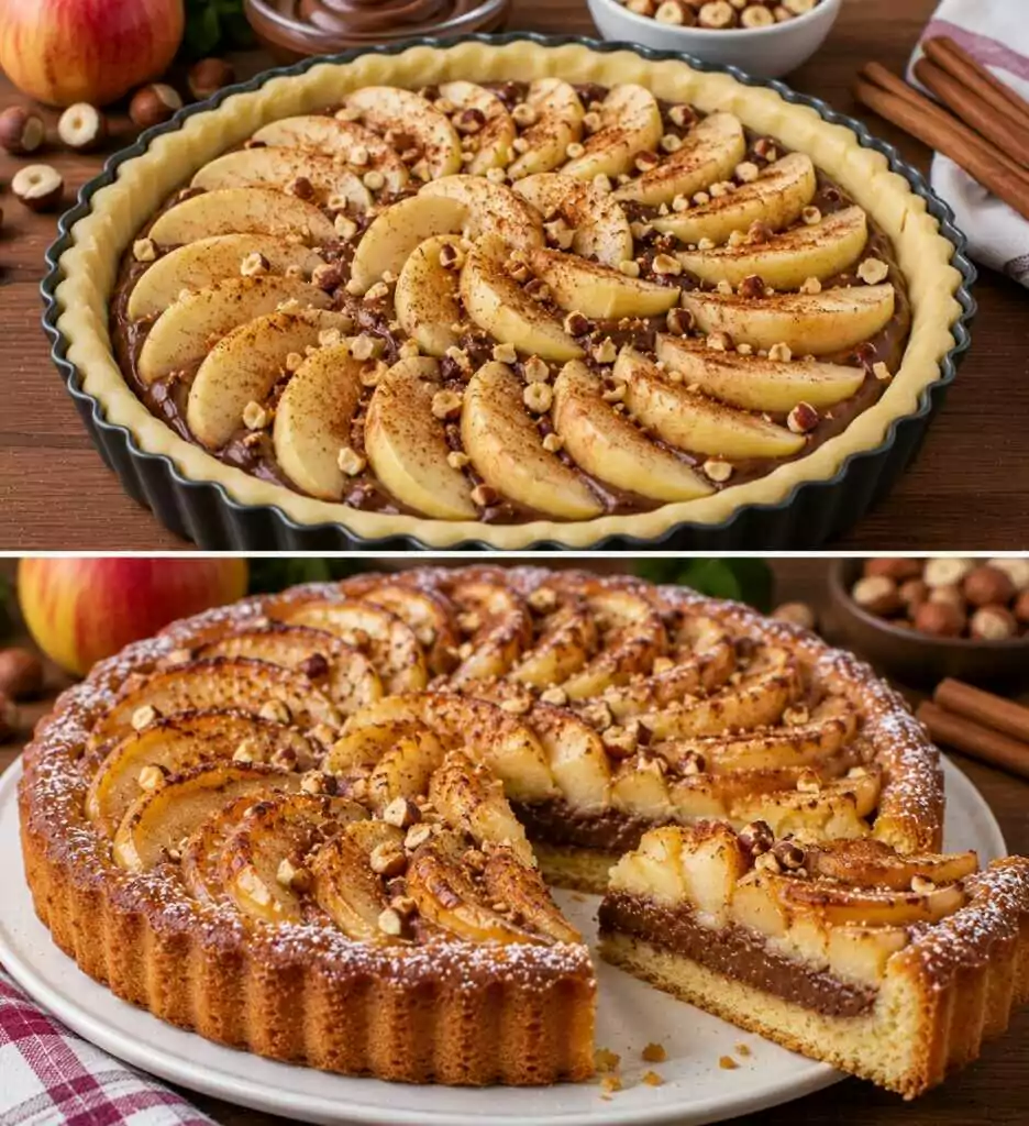 Crostata Morbida alle Mele con Crema di Nocciole e Cannella: Un Dolce Profumato dal Cuore Cremoso