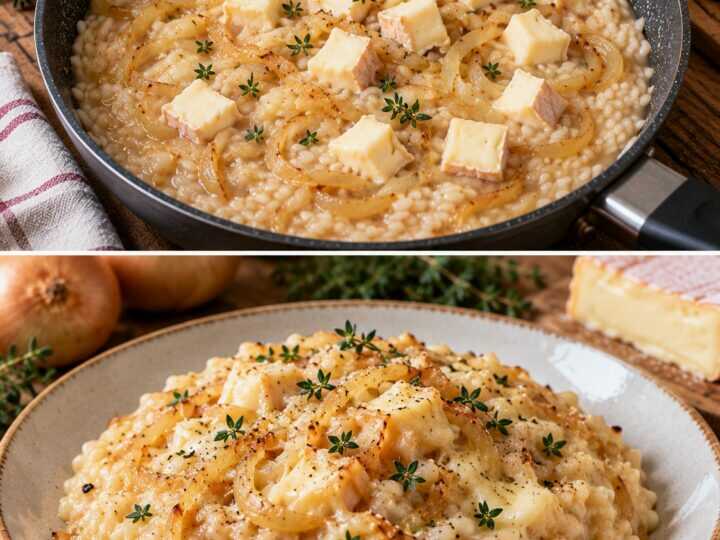Risotto alla Crema di Cipolle Dorate con Taleggio e Timo