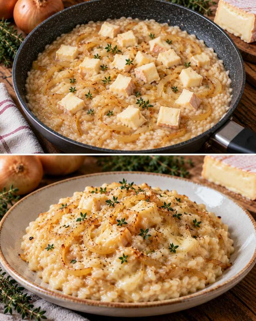 Risotto alla Crema di Cipolle Dorate con Taleggio e Timo