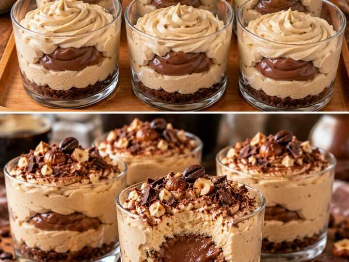 Mousse al Caffè con Cuore di Crema alla Gianduia