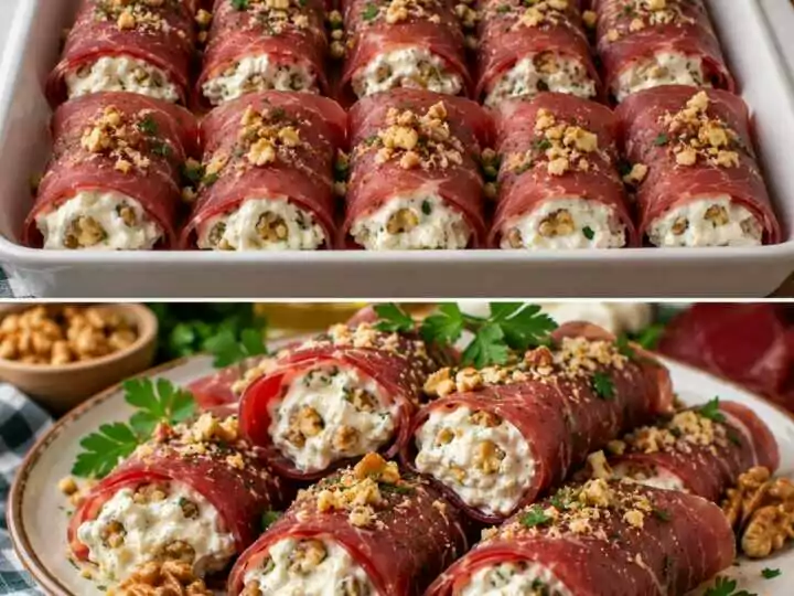 Cannoli Freddi di Bresaola con Crema di Stracchino e Noci: Un Antipasto Fresco, Cremoso e Irresistibile