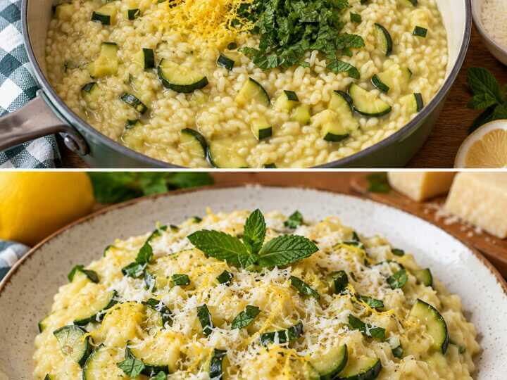 Risotto alle Zucchine con Limone, Menta e Pecorino