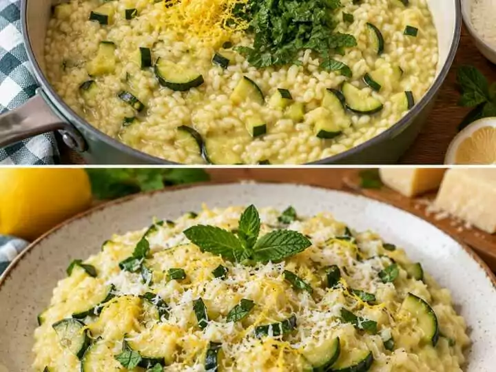 Risotto alle Zucchine con Limone, Menta e Pecorino