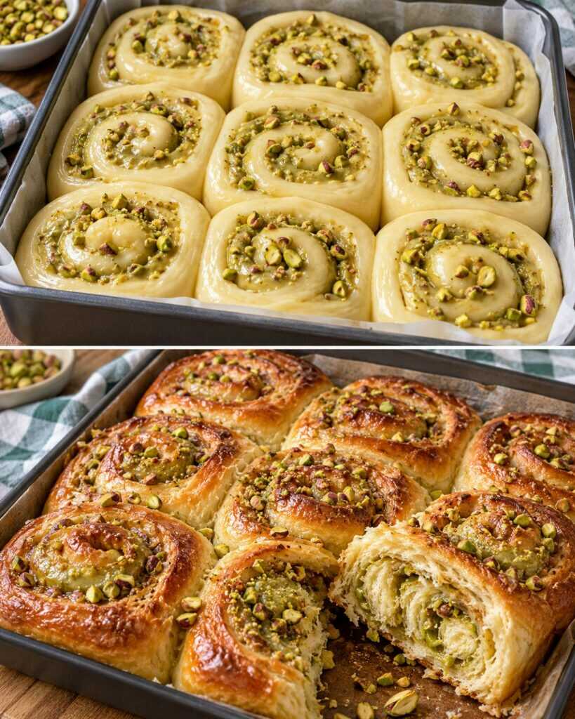 Girelle Dolci di Pasta Brioche con Crema al Pistacchio