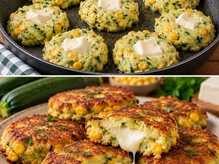 Frittelle di Zucchine e Mais con Cuore di Stracchino
