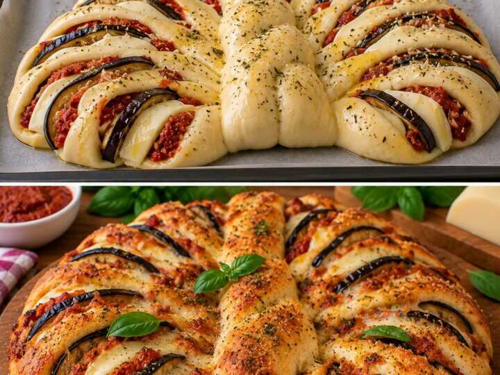 Pizza a Ventaglio con Melanzane Grigliate, Provola e Pesto Rosso