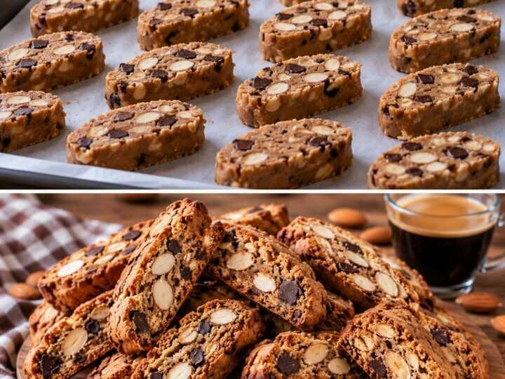 Biscotti Croccanti al Caffè con Mandorle e Cioccolato Fondente