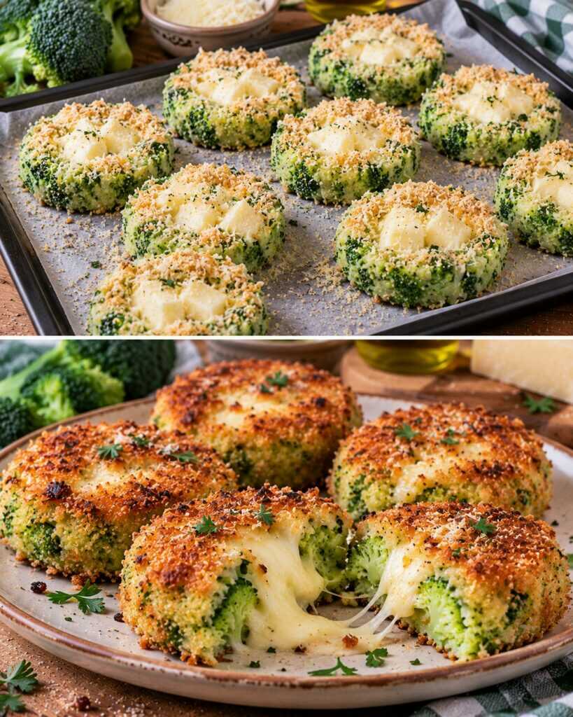 Broccoli a Medaglioni con Parmigiano e Cuore di Provola