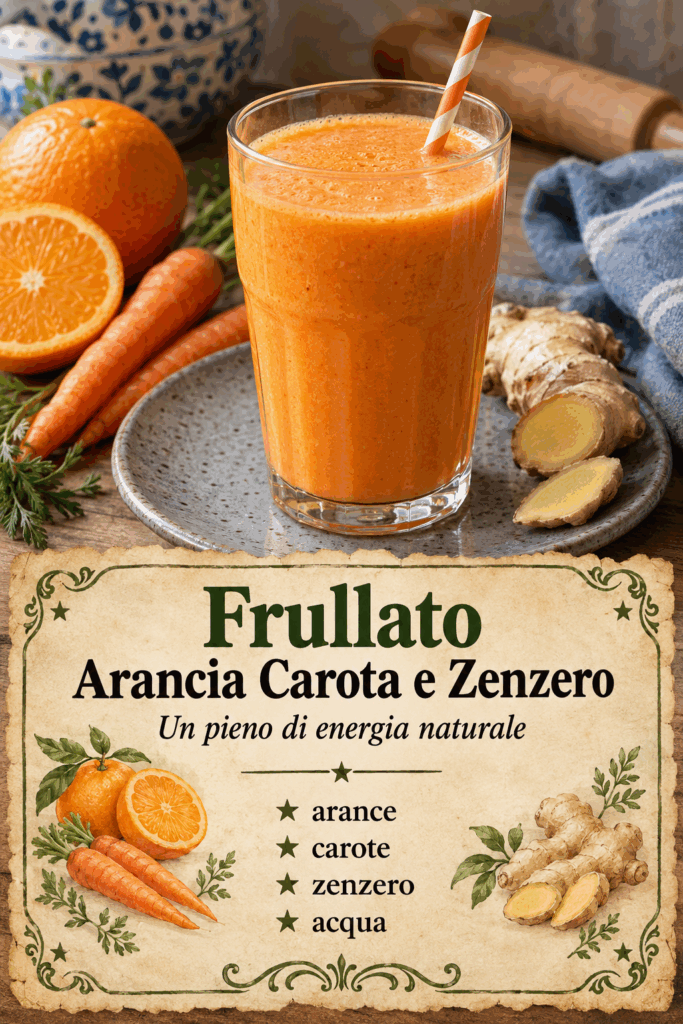 Frullato Arancia Carota e Zenzero