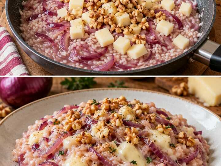 Risotto alla Cipolla Rossa con Provolone e Noci