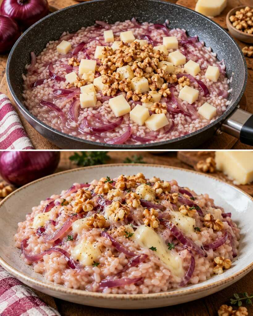 Risotto alla Cipolla Rossa con Provolone e Noci