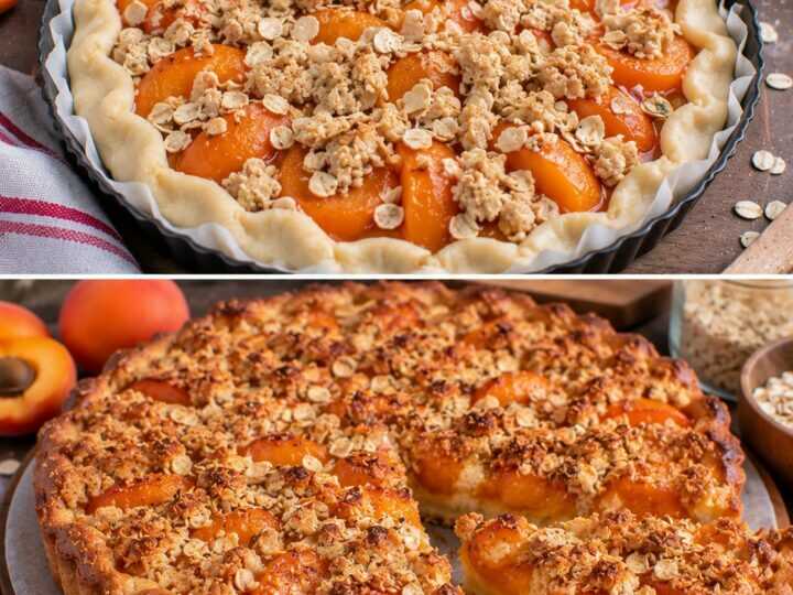 Crostata Rustica alle Albicocche con Crumble di Avena