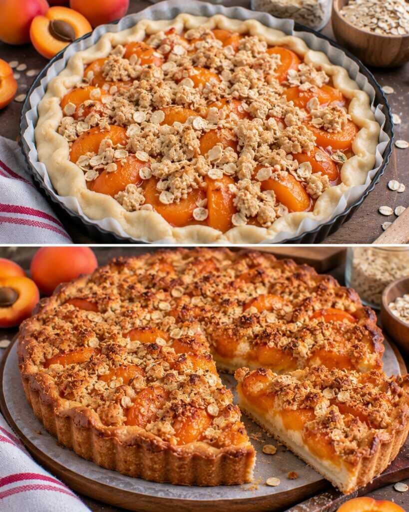 Crostata Rustica alle Albicocche con Crumble di Avena