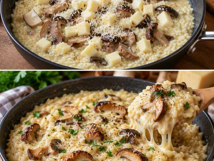 Risotto alla Crema di Patate con Porcini e Scamorza