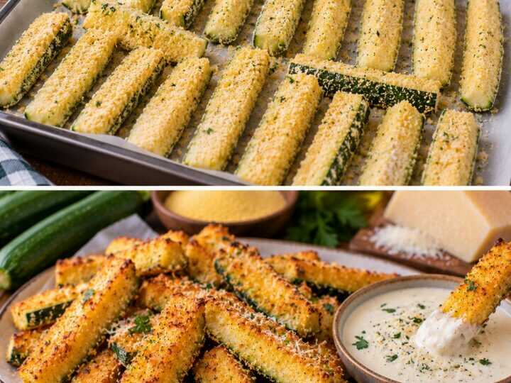 Zucchine Croccanti in Crosta di Mais con Salsa al Parmigiano
