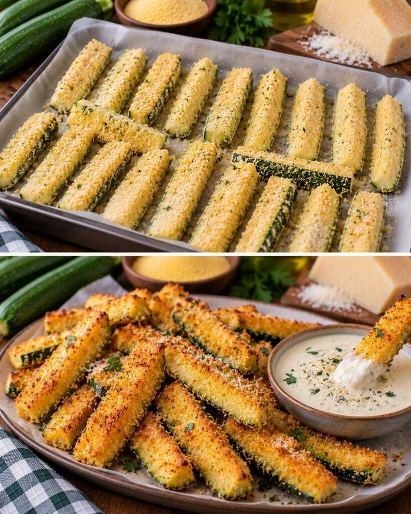 Zucchine Croccanti in Crosta di Mais con Salsa al Parmigiano