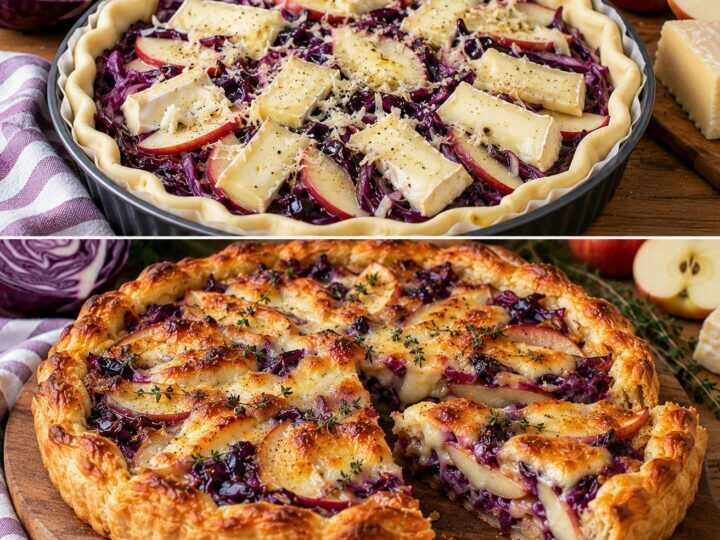 Torta Salata con Cavolo Viola, Mele e Taleggio: Croccante Fuori e Cremosa Dentro