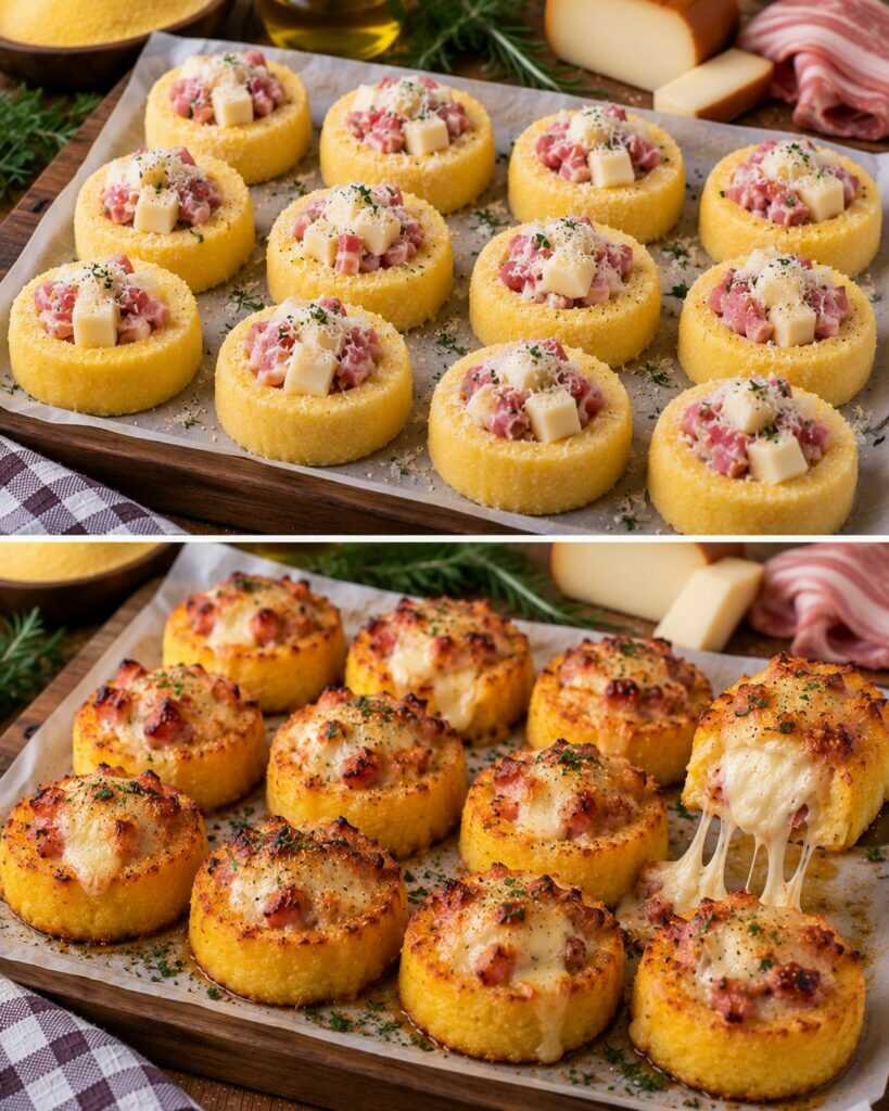Bocconcini di Polenta Ripieni di Scamorza e Pancetta