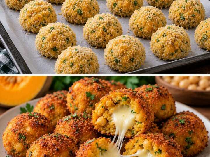 Polpettine Croccanti di Zucca e Ceci con Cuore di Provolone