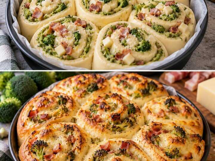 Panini a Spirale con Crema di Broccoli, Guanciale e Asiago 🥦🧀