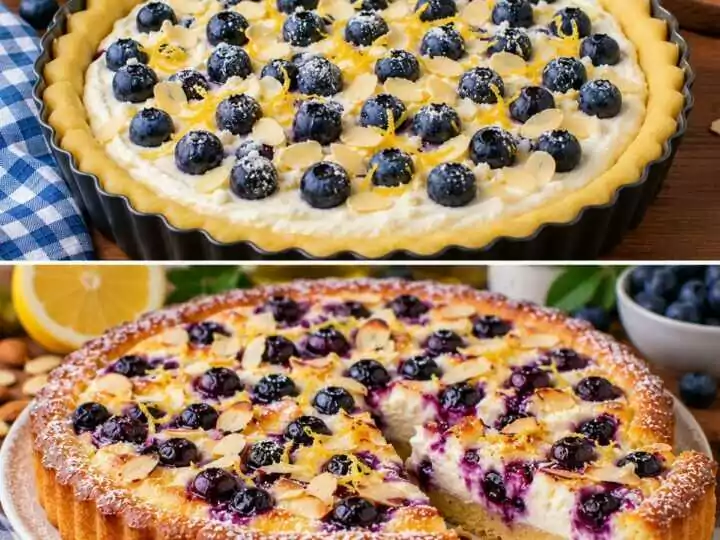 Crostata Morbida al Limone con Crema di Ricotta e Mirtilli: Soffice, Cremosa e Profumata