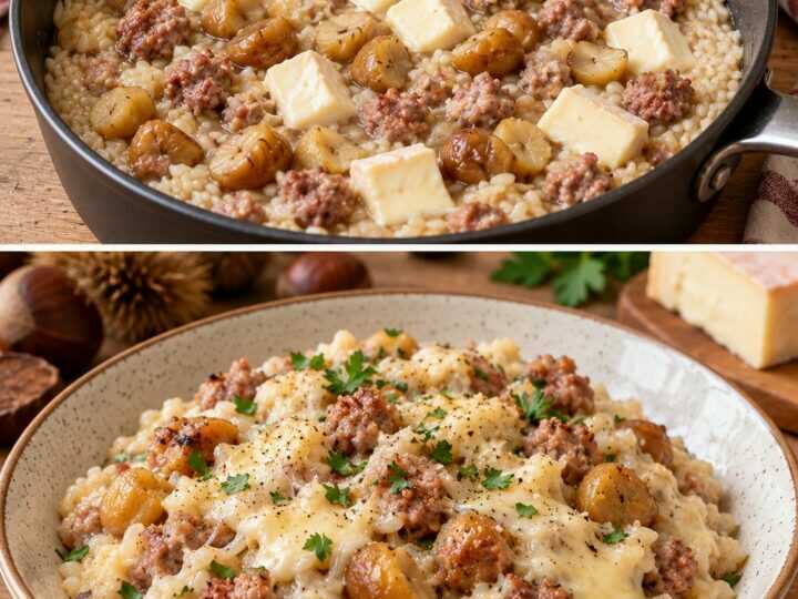 Risotto alle Castagne con Salsiccia e Taleggio