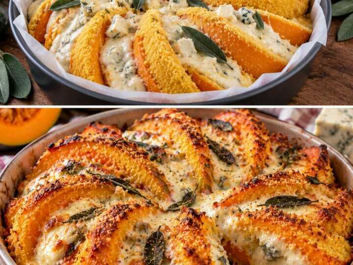 🎃 Zucca in Crosta di Polenta con Crema di Gorgonzola e Salvia