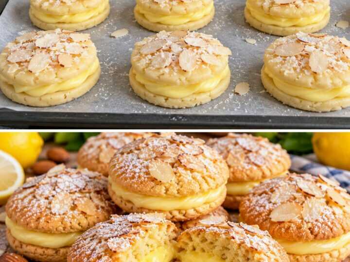 Biscotti Ripieni di Crema al Limone e Mandorle