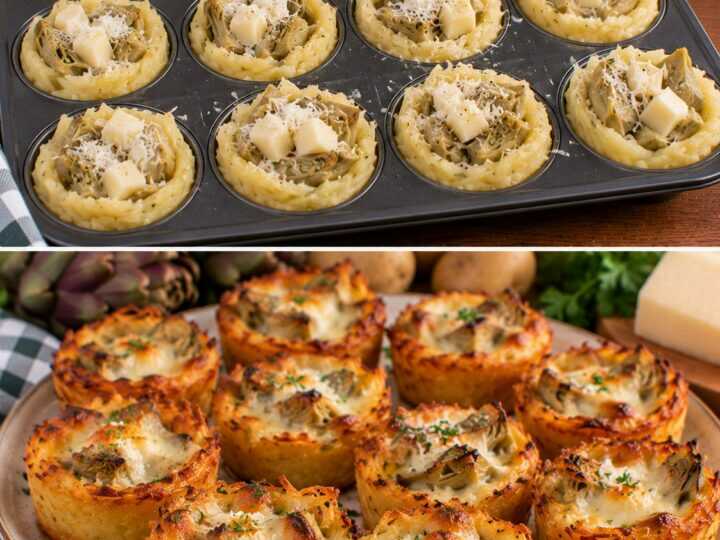 Mini Tortini di Patate con Carciofi, Pecorino e Provola
