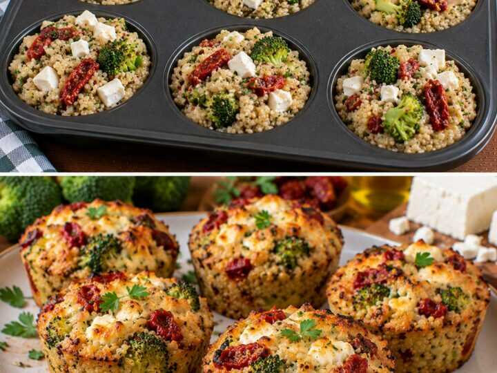 Sformatini di Quinoa con Broccoli, Feta e Pomodori Secchi