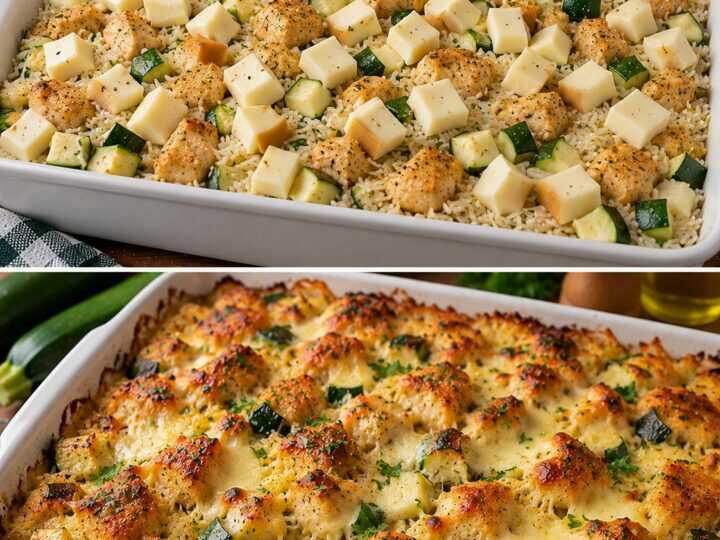 Riso Basmati al Forno con Pollo Speziato, Zucchine e Provola Affumicata