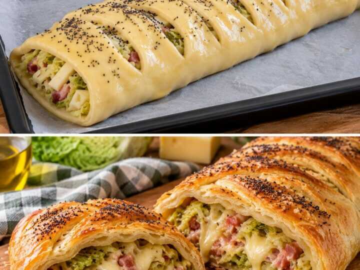 Strudel Rustico con Verza, Pancetta e Fontina Filante
