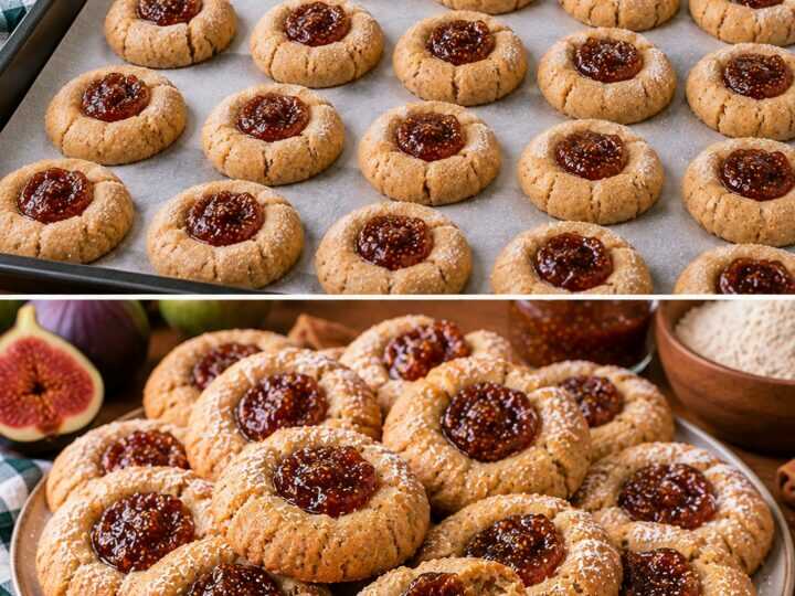 Frollini al Farro con Cuore di Confettura di Fichi e Cannella