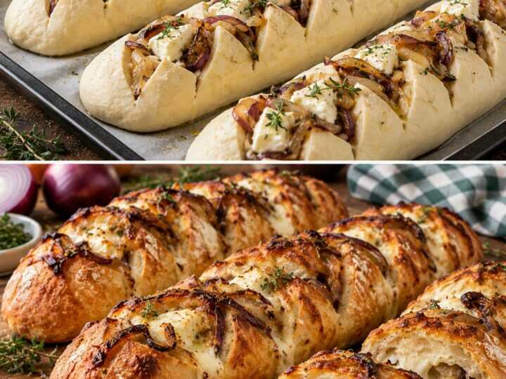 🥖 Filoncini Croccanti alle Cipolle con Cuore di Stracchino e Timo