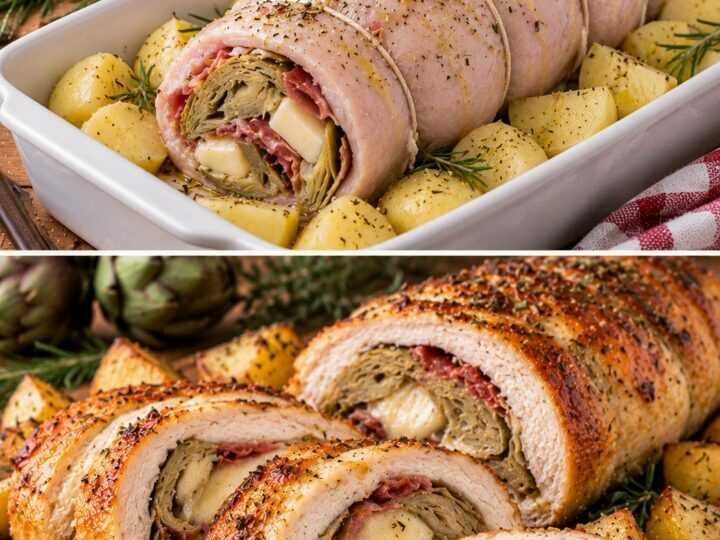 Rotolo di Tacchino con Carciofi, Speck e Scamorza Affumicata