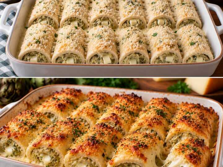 Mini Cannelloni di Pane con Crema di Carciofi e Scamorza: Croccanti Fuori e Filanti Dentro