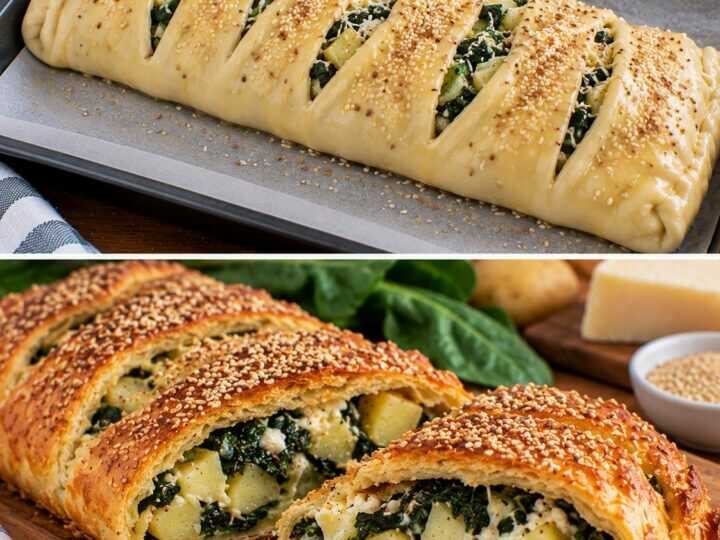 Rustico Ripieno di Bietole, Patate e Pecorino con Crosta di Sesamo